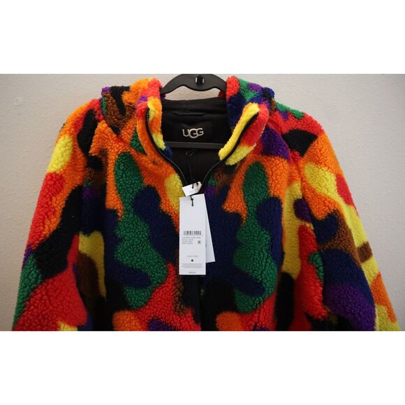 UGG 1143133 Unisex Sz XXS/XS Multicolor Olympia Pride Hooded Fuzzy Jacket - Picture 7 of 16